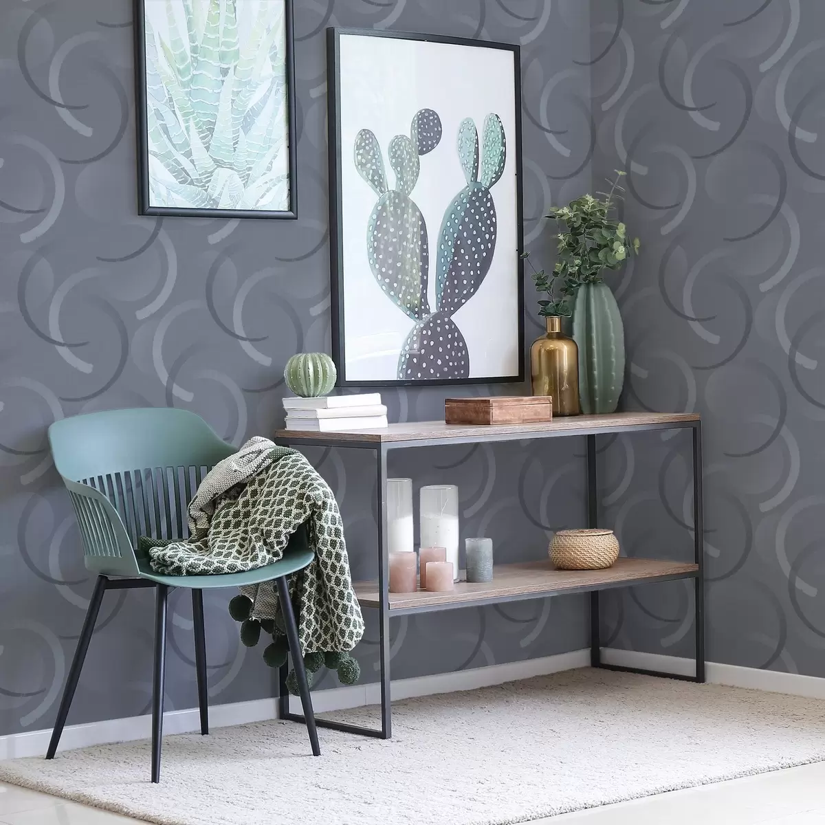 Pozadina Sivi polukrugovi i zamućeni krugovi na teksturiranoj pozadini a00981