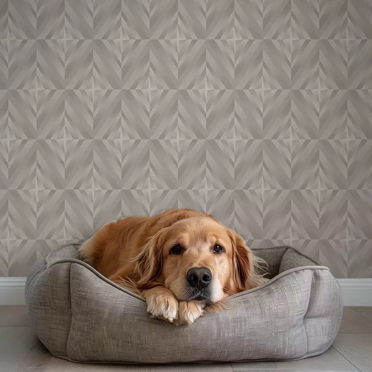 Pozadina Geometrijski kvadrati sa strelicama u toplim bež tonovima a00982