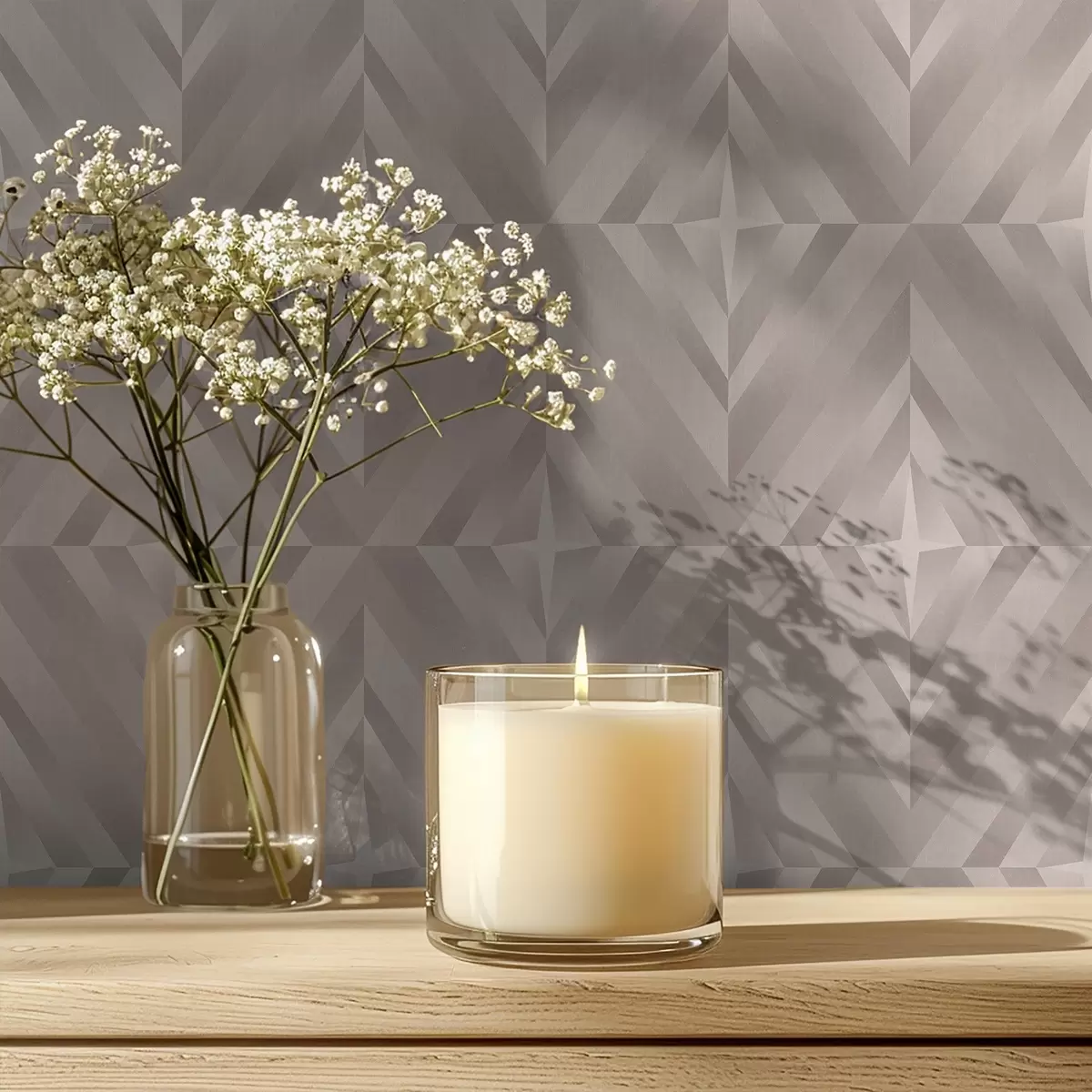 Pozadina Geometrijski kvadrati sa strelicama u toplim bež tonovima a00982