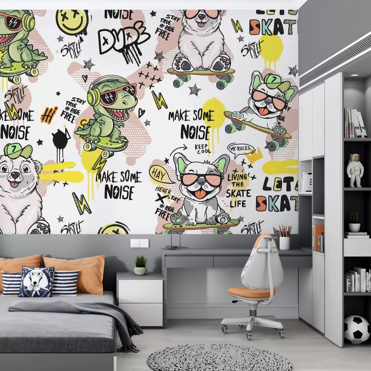 zidne murale Likovi iz bajke w04940