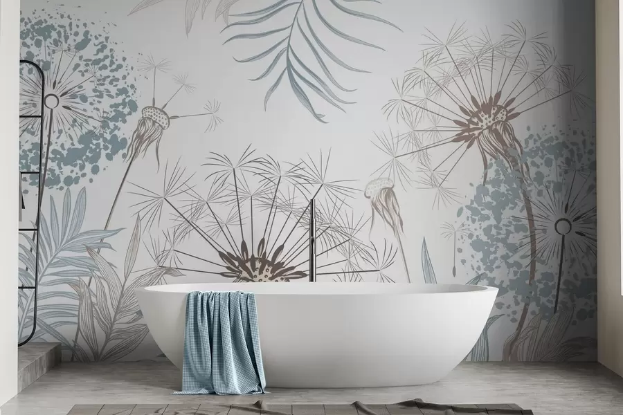 zidne murale Maslačci među lišćem w04942