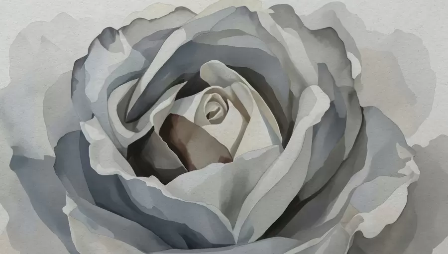 zidne murale Ruža u akvarelu w04948