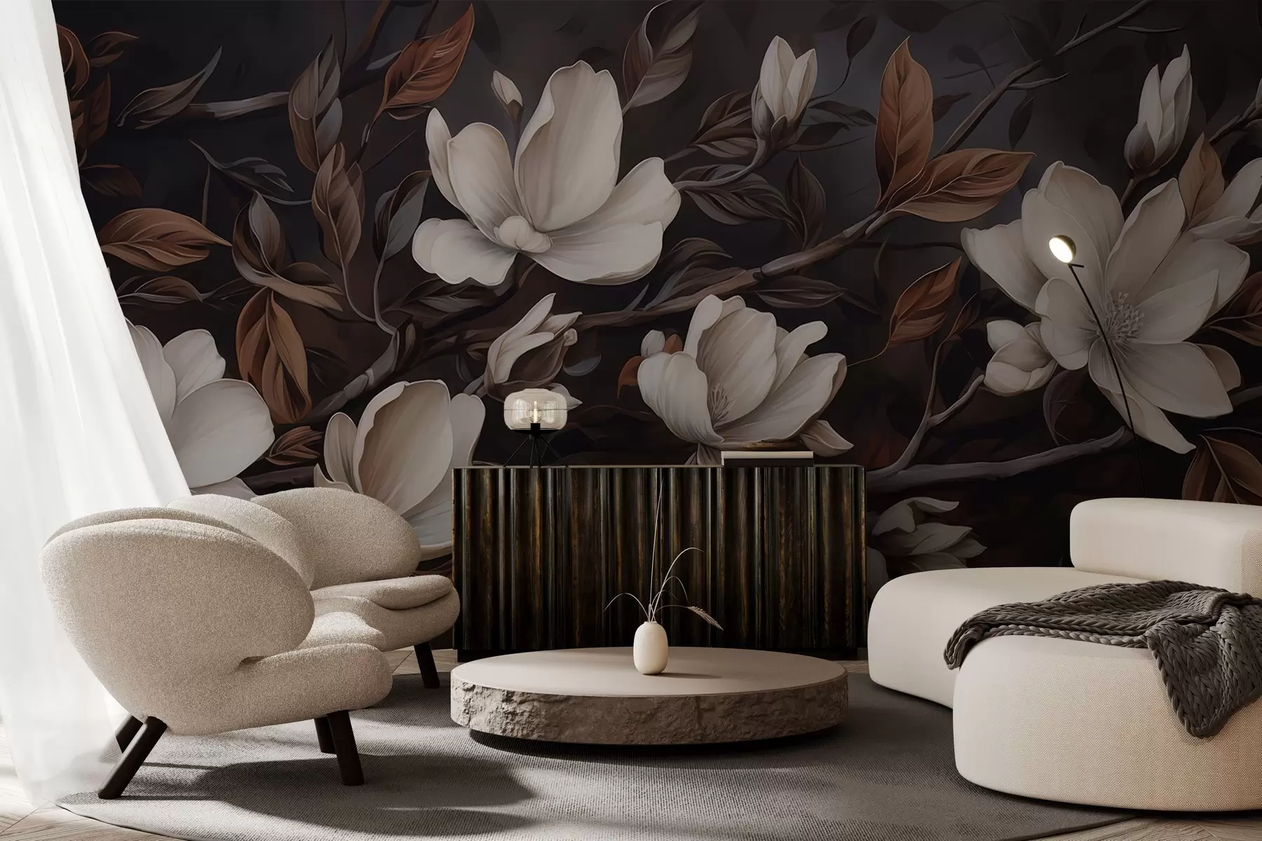 zidne murale Elegantna grana drveta w04950