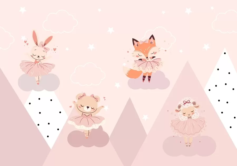 zidne murale Životinjske balerine w04929