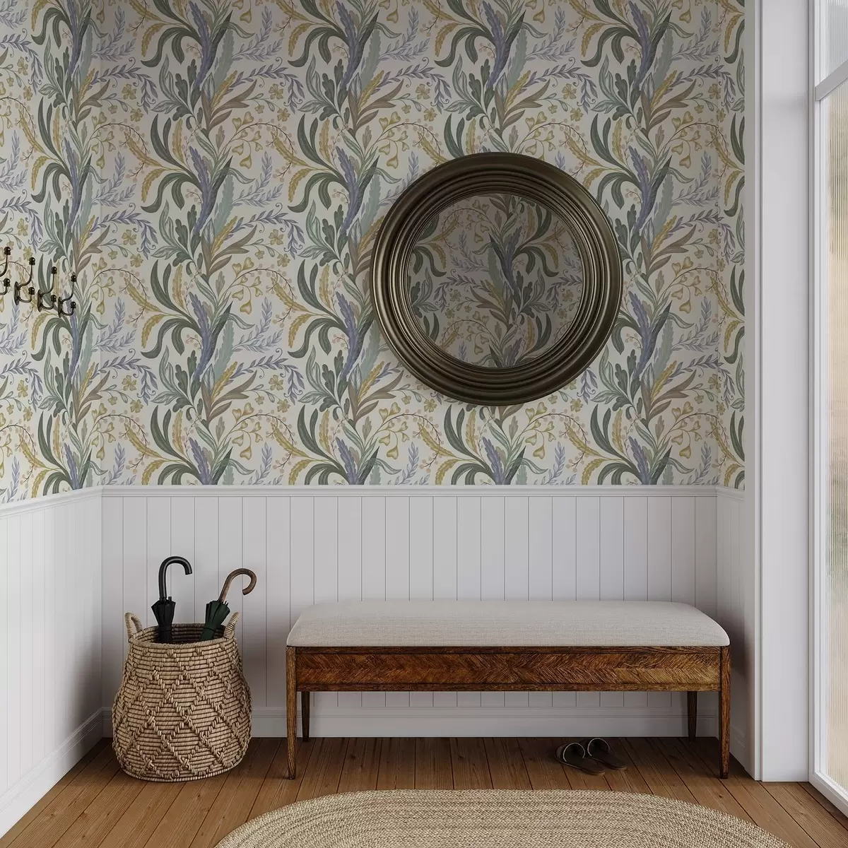 Pozadina Bujni cvjetni ornament u mekoj pastelnoj paleti a00939