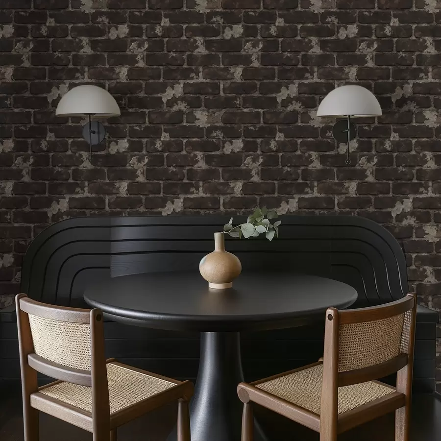 zidne murale Potamnjeli stari zid od opeke s istrošenim zakrpama a01030