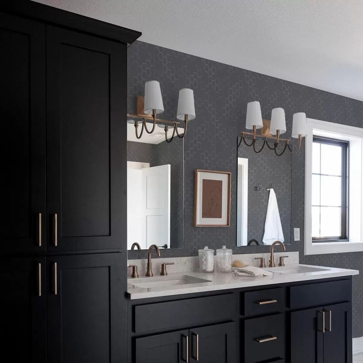 Pozadina Tamni grafitni uzorak saća s dubinom a01061v1