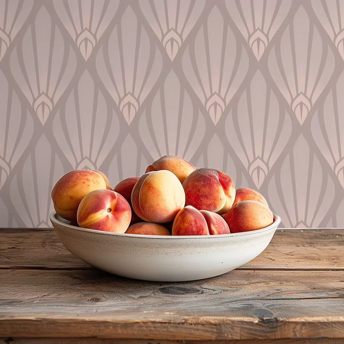 Pozadina Puderasto bež Art Deco s mekim lepezama a01064v1