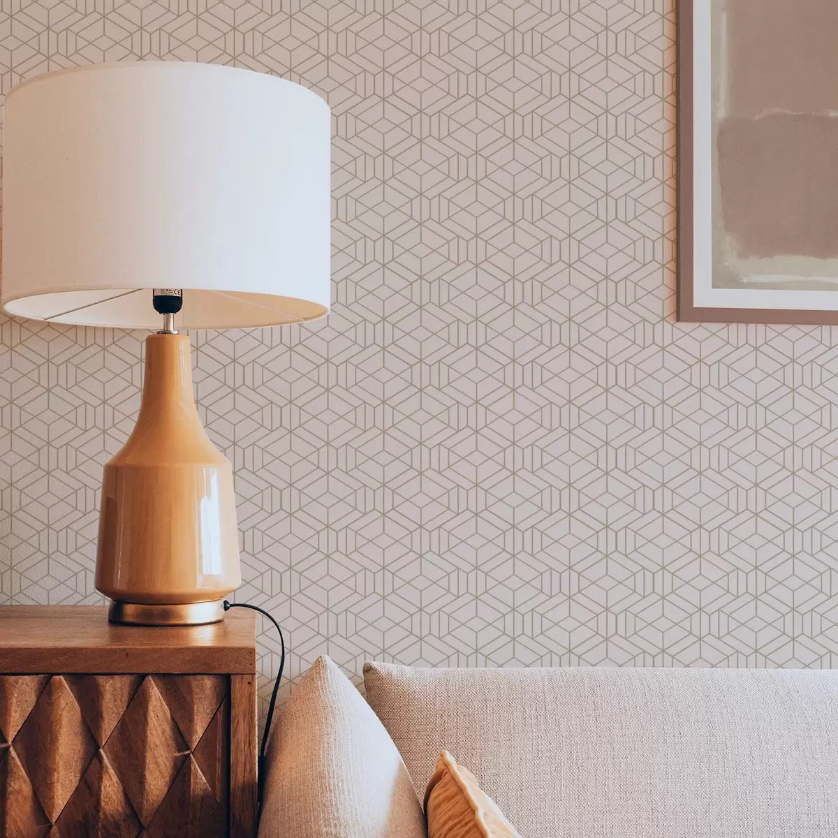 Pozadina Topla bež pozadina s finim grafičkim kockicama a01067v3