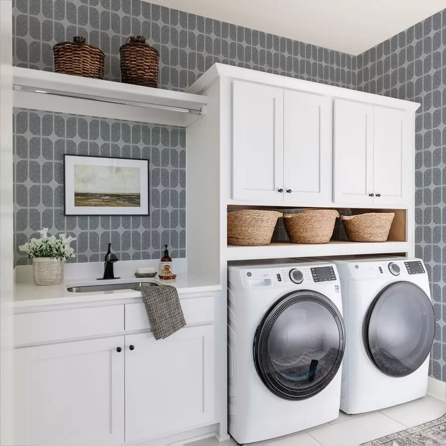 zidne murale Sivi mozaik s pravokutnim lukovima i mekom teksturom a01068