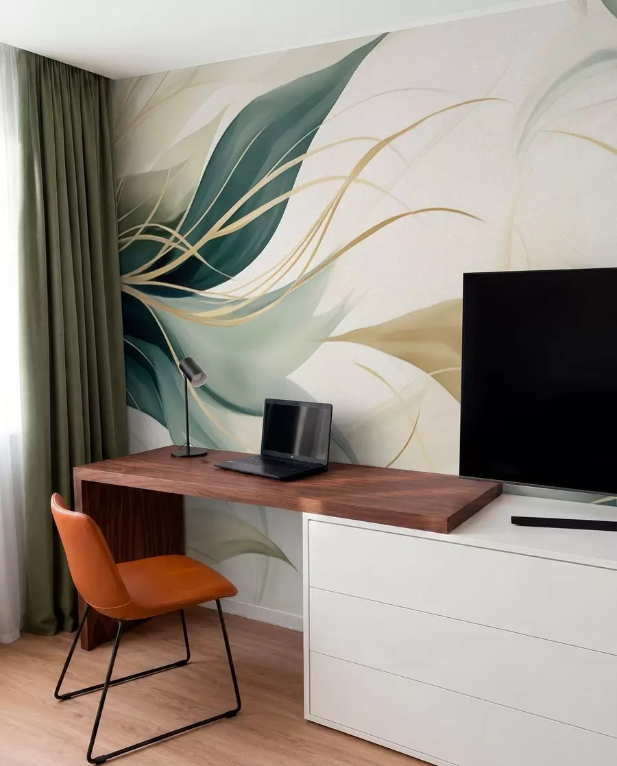zidne murale Apstraktni listovi w04990