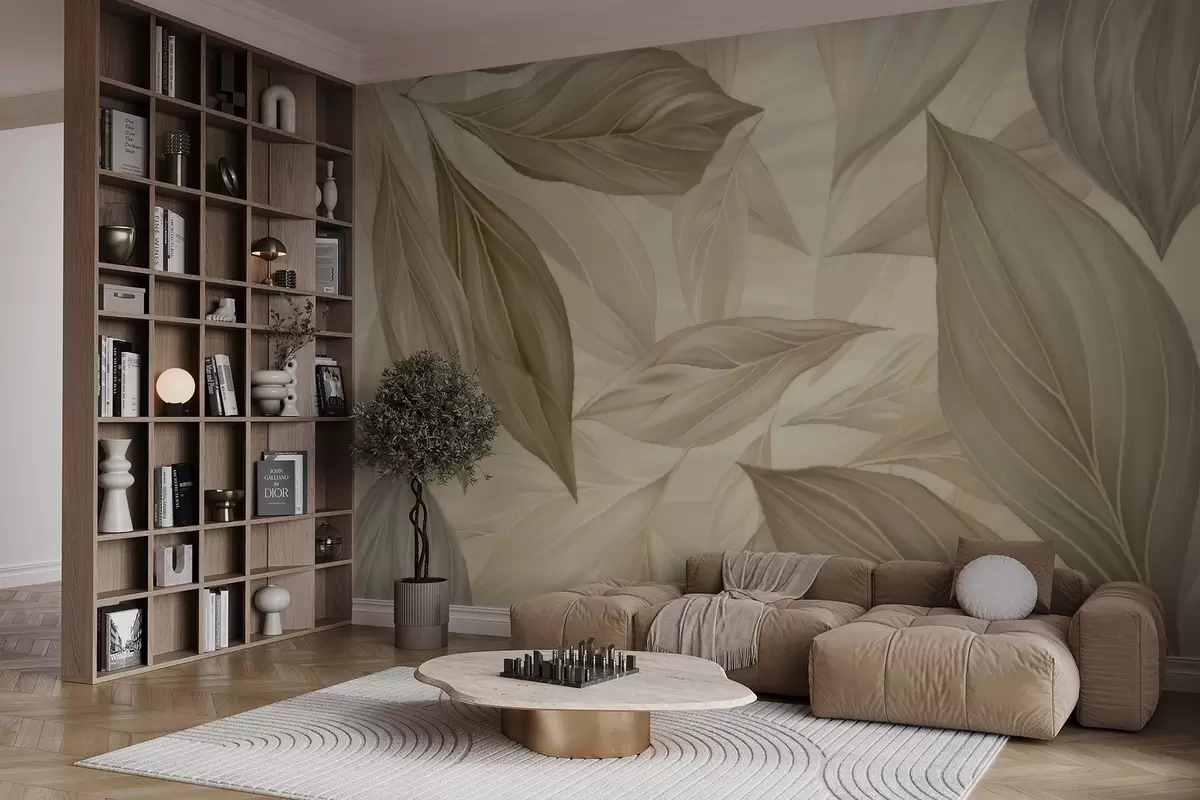 zidne murale Apstraktno nježno lišće w04969