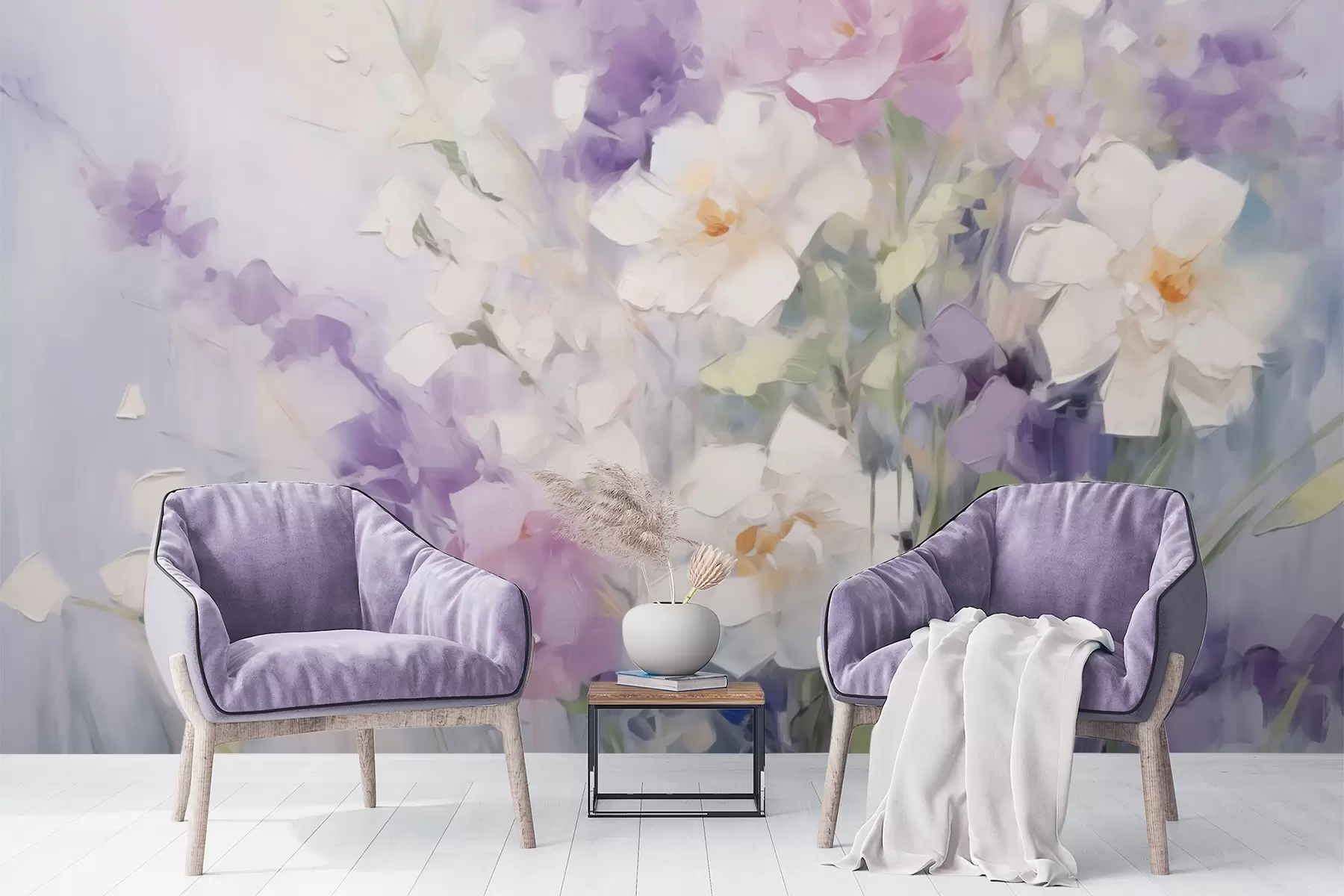 zidne murale Apstraktni cvjetni buket w09597