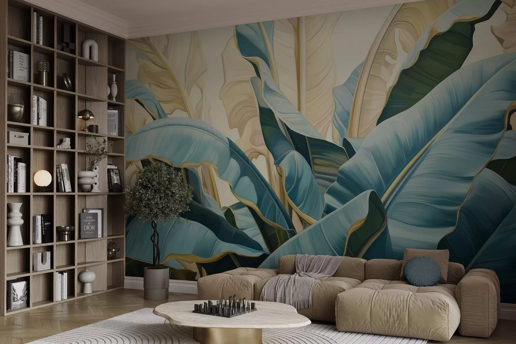 zidne murale Veliki listovi banane w05005