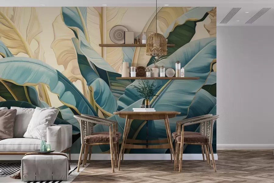 zidne murale Veliki listovi banane w05005