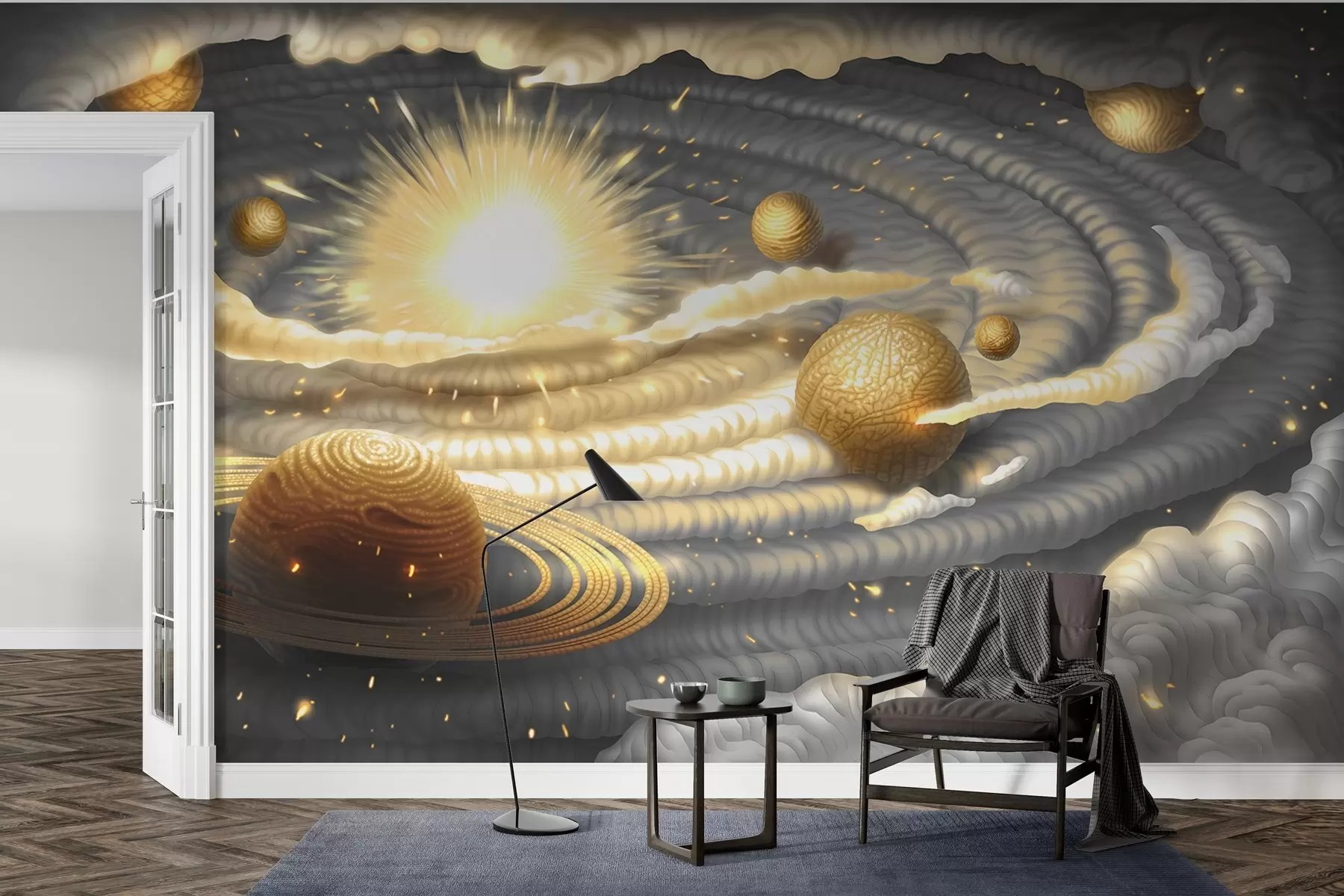 zidne murale Kozmički ples nebeskih tijela w01967