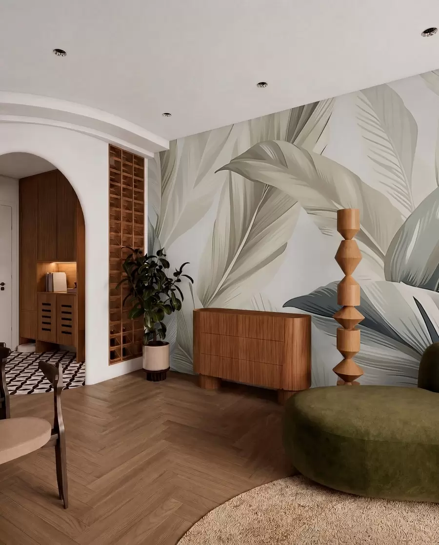 zidne murale Listovi banane w04988