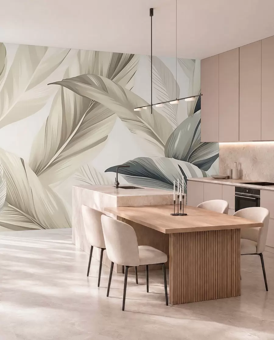 zidne murale Listovi banane w04988
