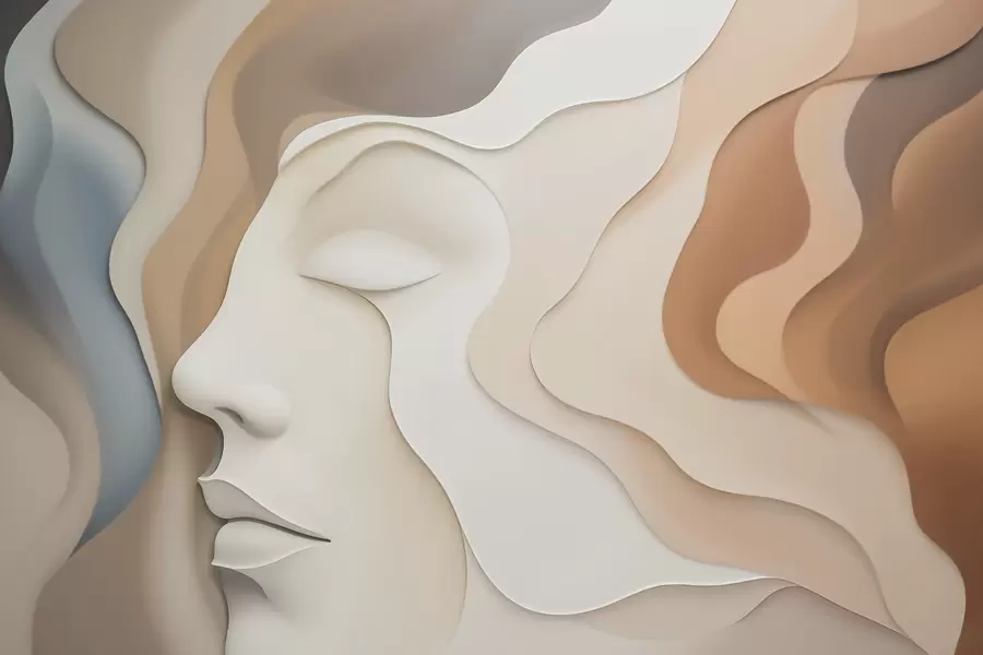 zidne murale Apstraktno lice w04869