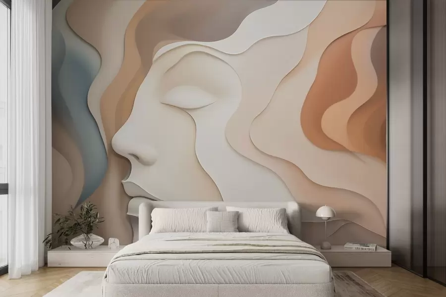 zidne murale Apstraktno lice w04869