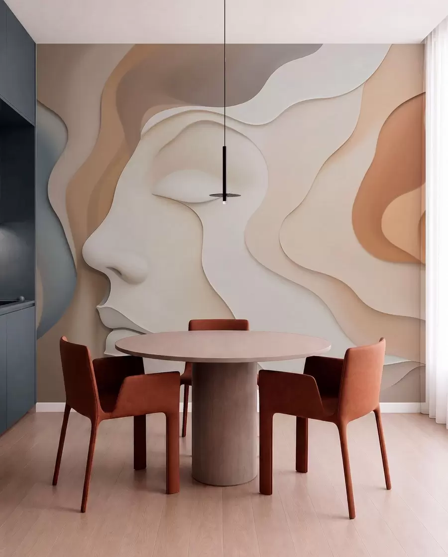 zidne murale Apstraktno lice w04869