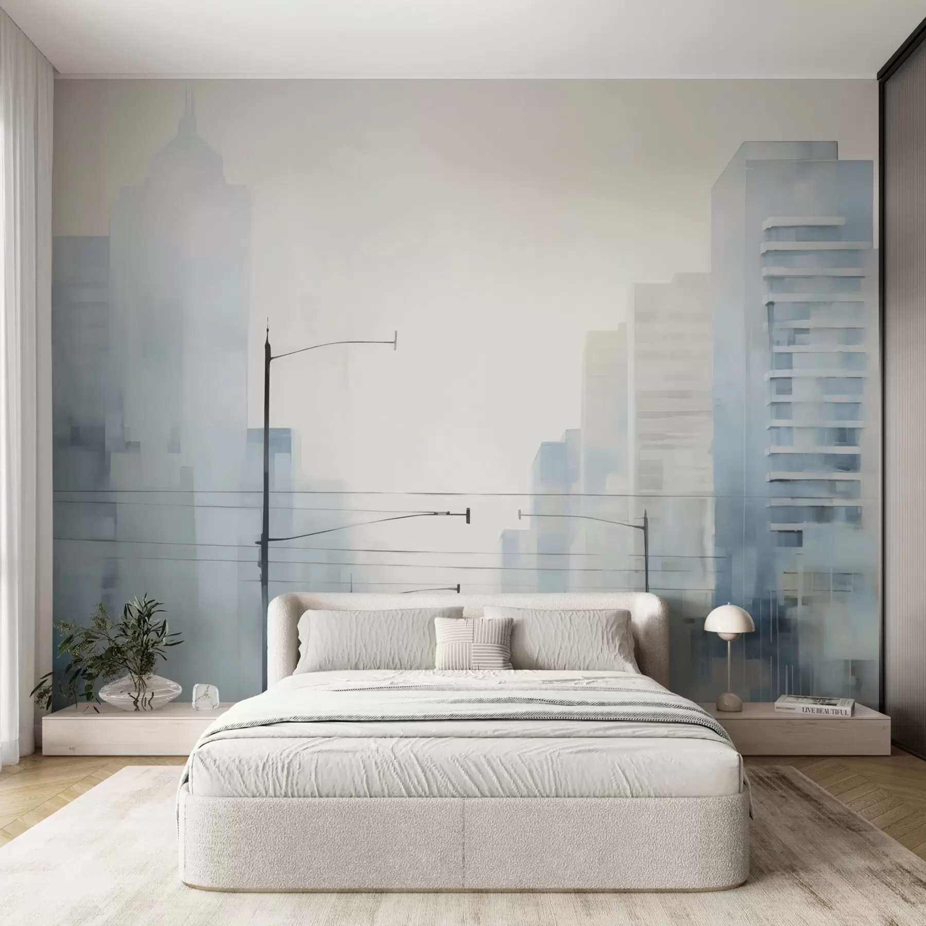 zidne murale Apstraktni grad w05074