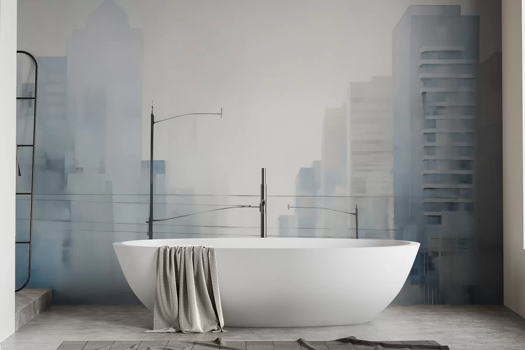 zidne murale Apstraktni grad w05074