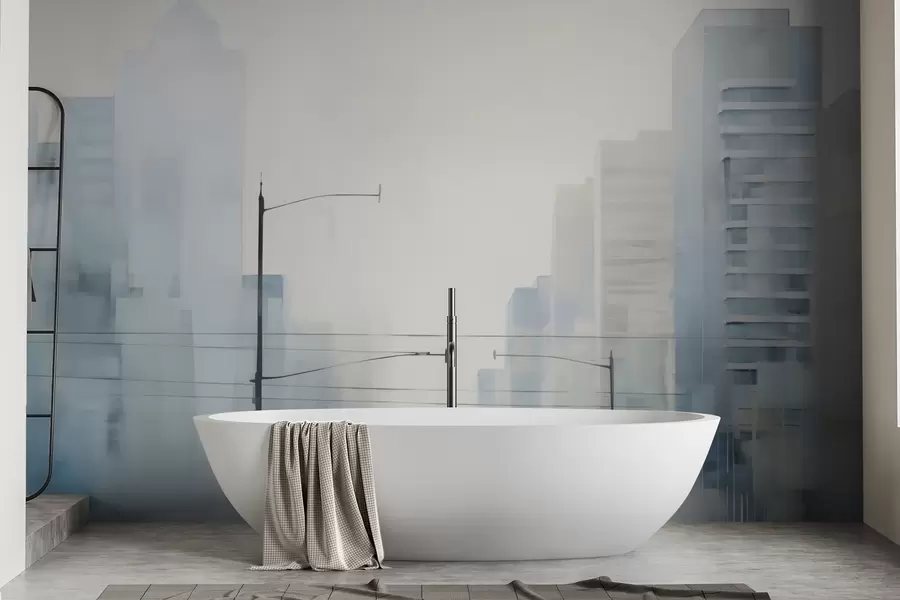 zidne murale Apstraktni grad w05074