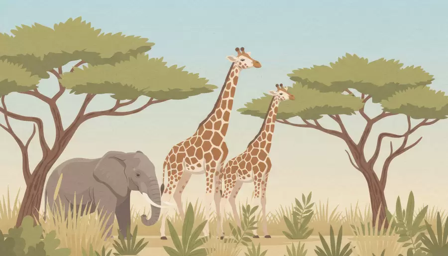 zidne murale Životinje džungle w05041