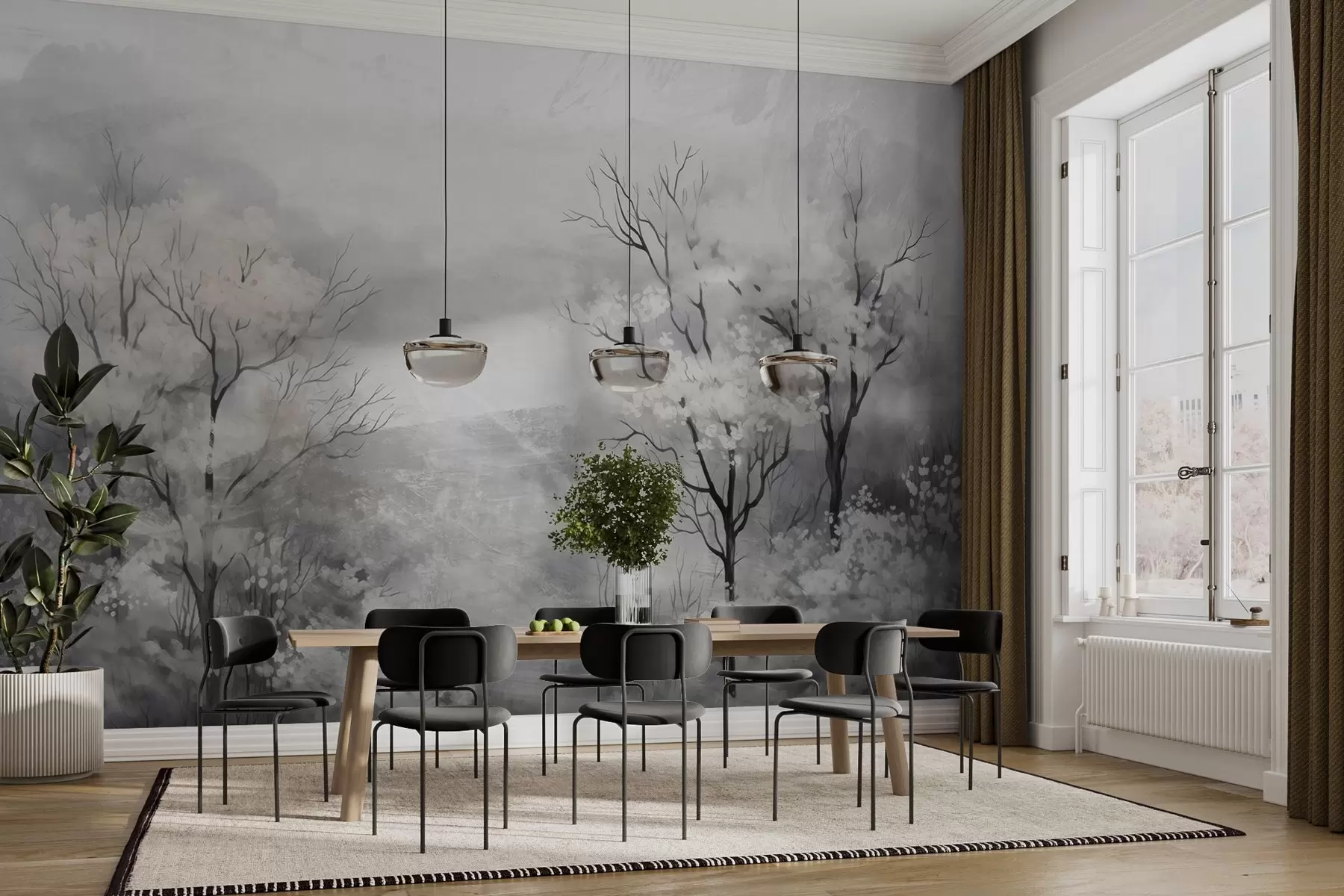 zidne murale Lagani dah drveća w05054