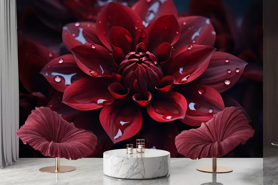 zidne murale Sočna krizantema w05057