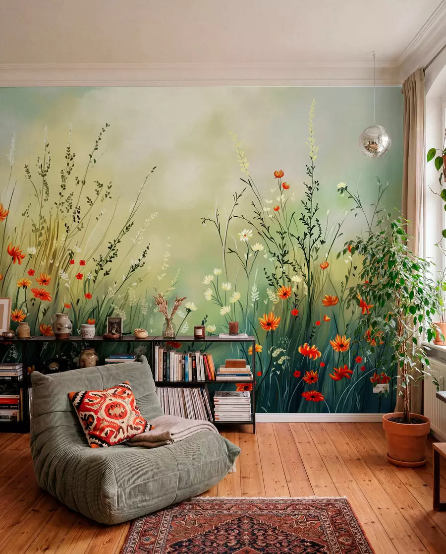 zidne murale Livada na suncu w05015