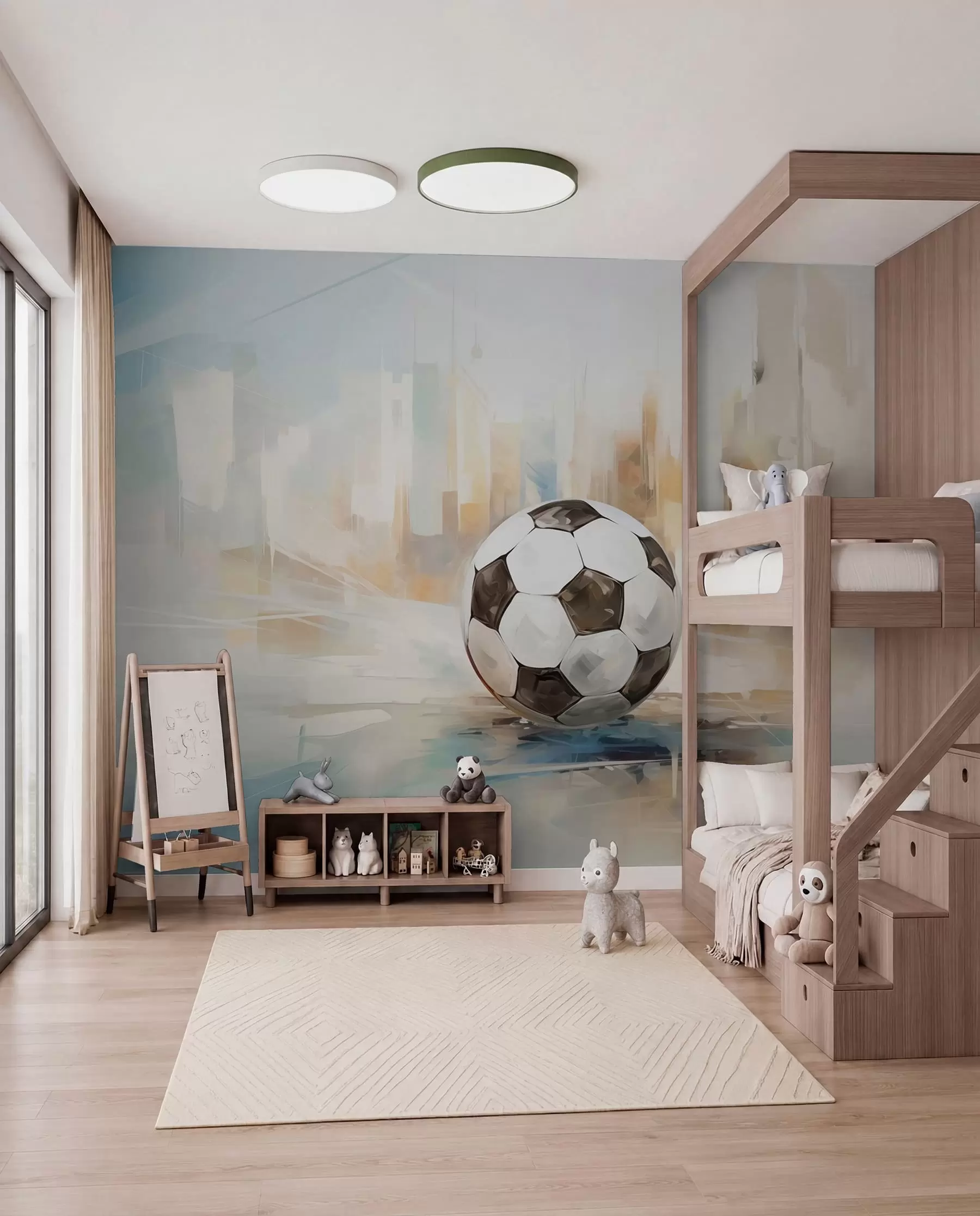zidne murale Lopta u naslikanom svjetlu w05102