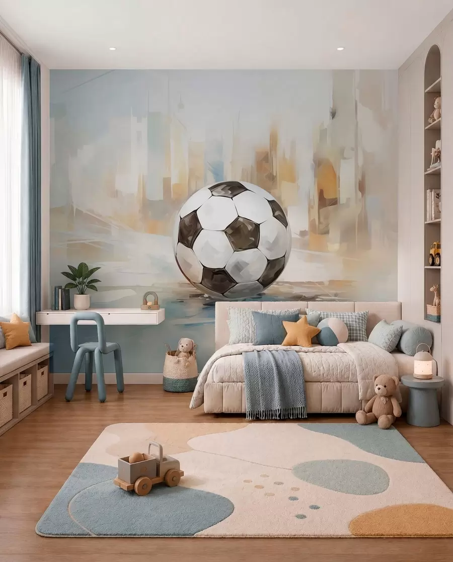 zidne murale Lopta u naslikanom svjetlu w05102