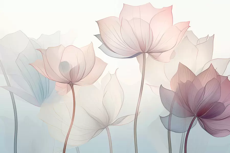 zidne murale Apstraktno cvijeće w09623