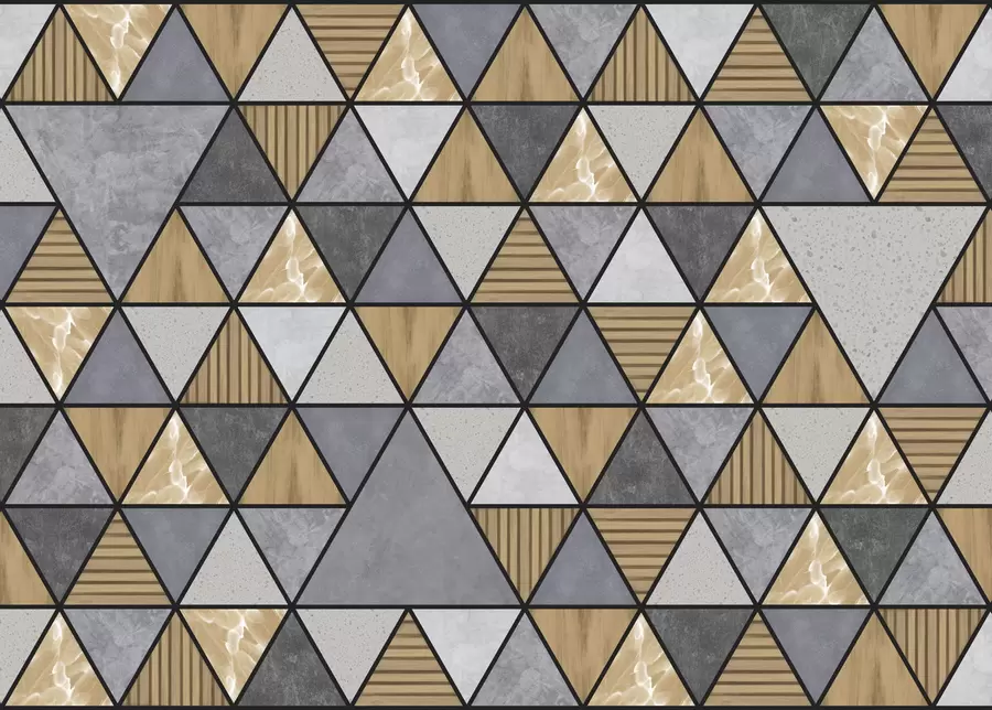 zidne murale Trokutasti ukras s neutralnim i toplim bojama w05096v1