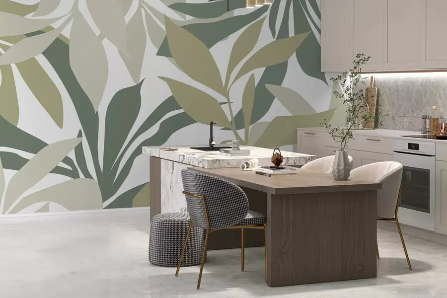 zidne murale Apstraktno lišće w05136v1