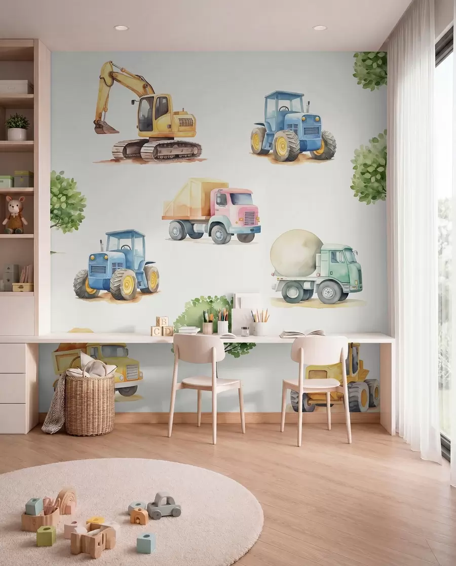 zidne murale Mala građevinska ekipa w05139