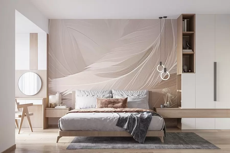 zidne murale perje w05104