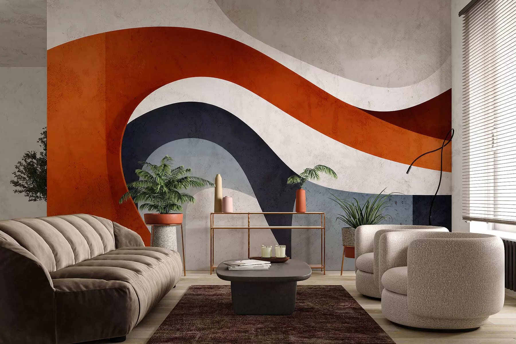 zidne murale Geometrijski prostor w05169