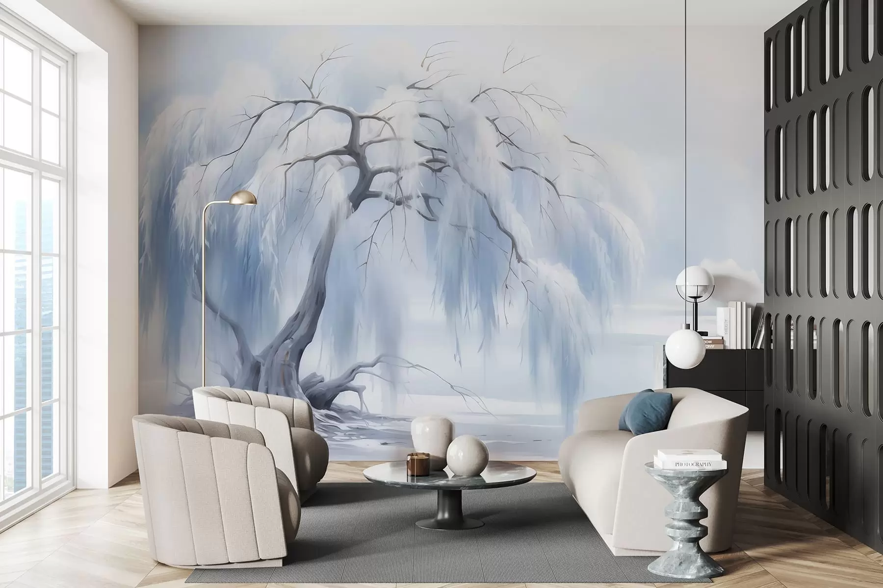 zidne murale Bujno oslikano drvo w05179