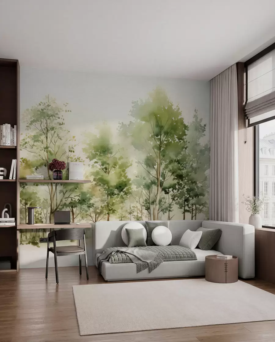 zidne murale Akvarel listopadne šume w05180