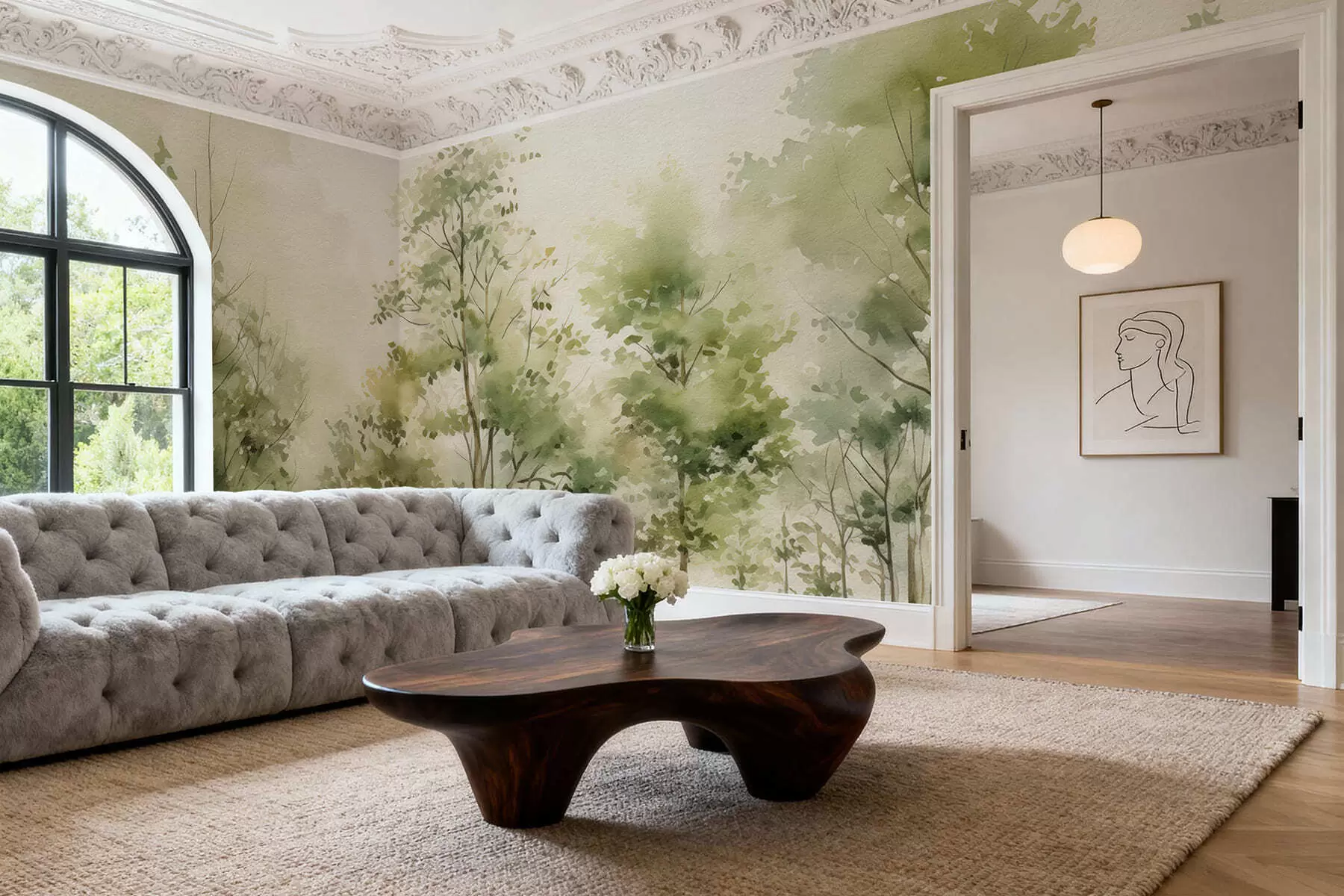 zidne murale Akvarel listopadne šume w05180