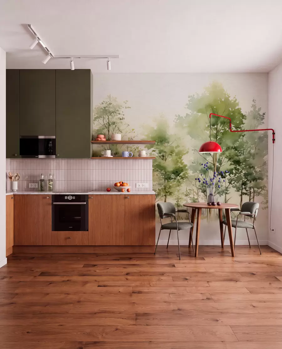 zidne murale Akvarel listopadne šume w05180