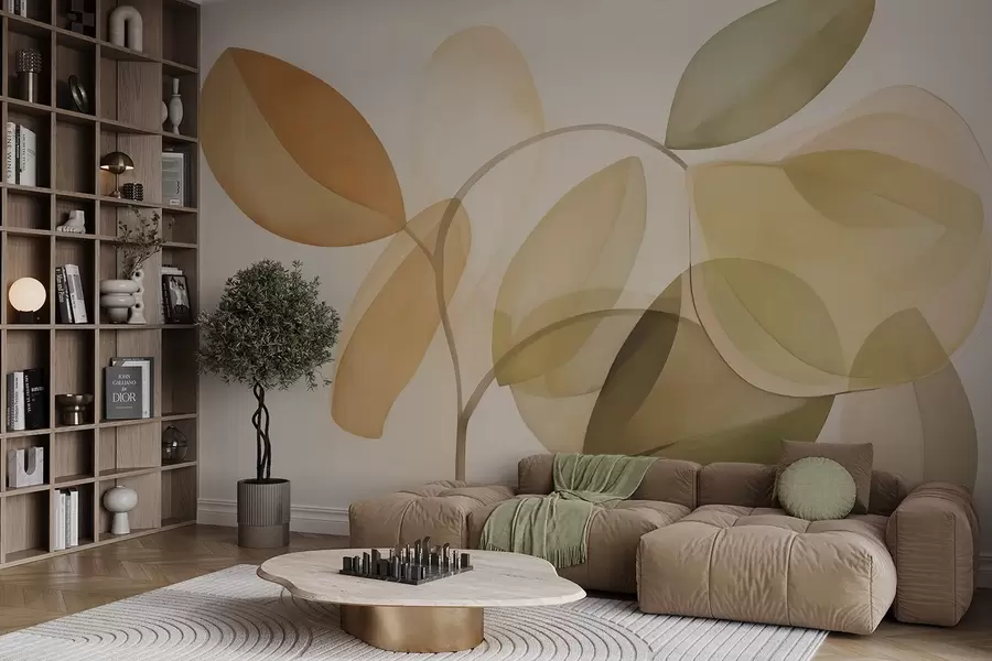 zidne murale Apstraktno lišće imitacija slike w05208