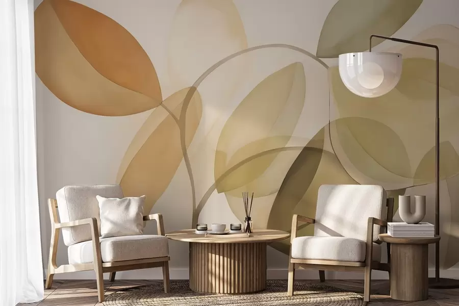 zidne murale Apstraktno lišće imitacija slike w05208