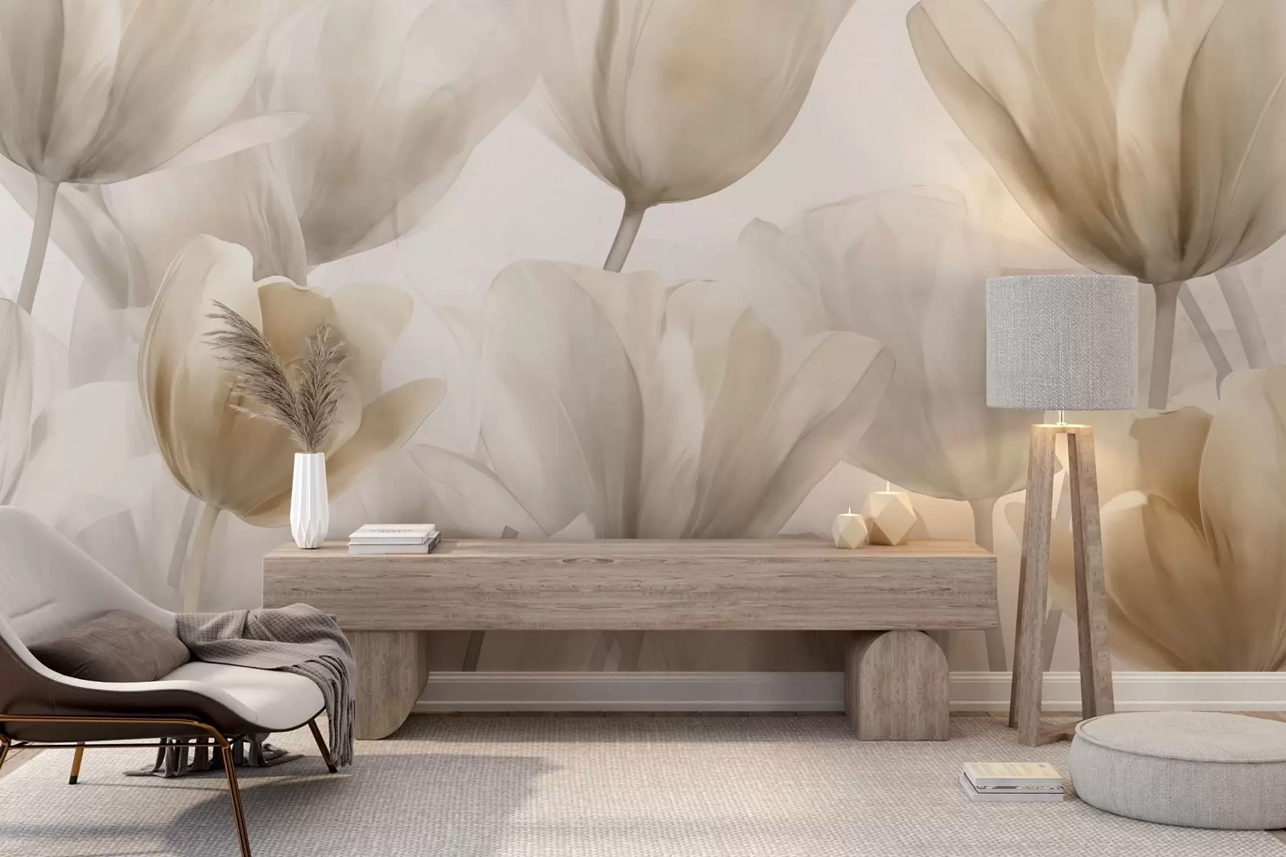 zidne murale Nježni tulipani w09699