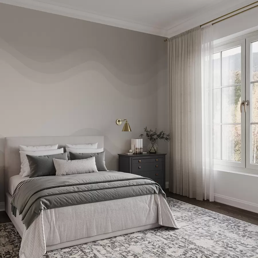 zidne murale Apstraktni valovi u neutralnoj bež paleti w05132v3