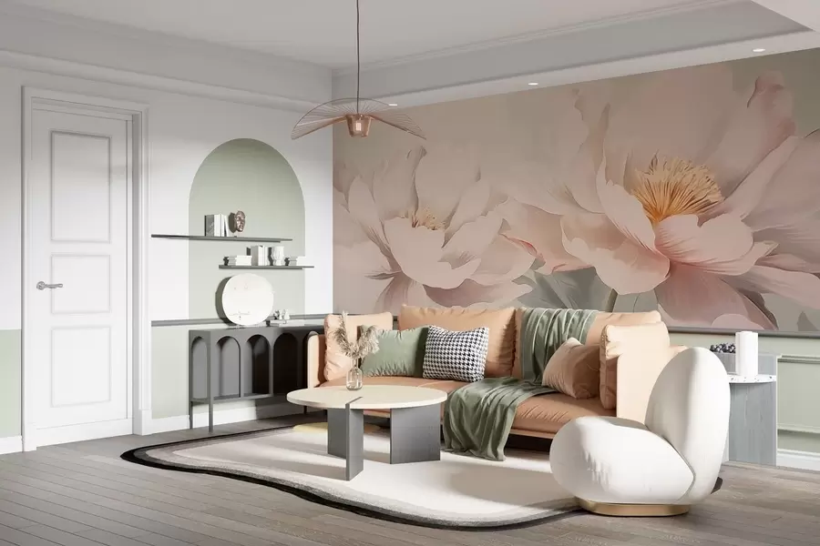 zidne murale Božuri w05077