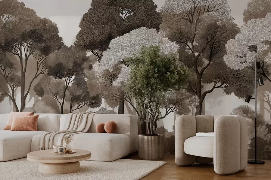 zidne murale Listopadna šuma w05198v3